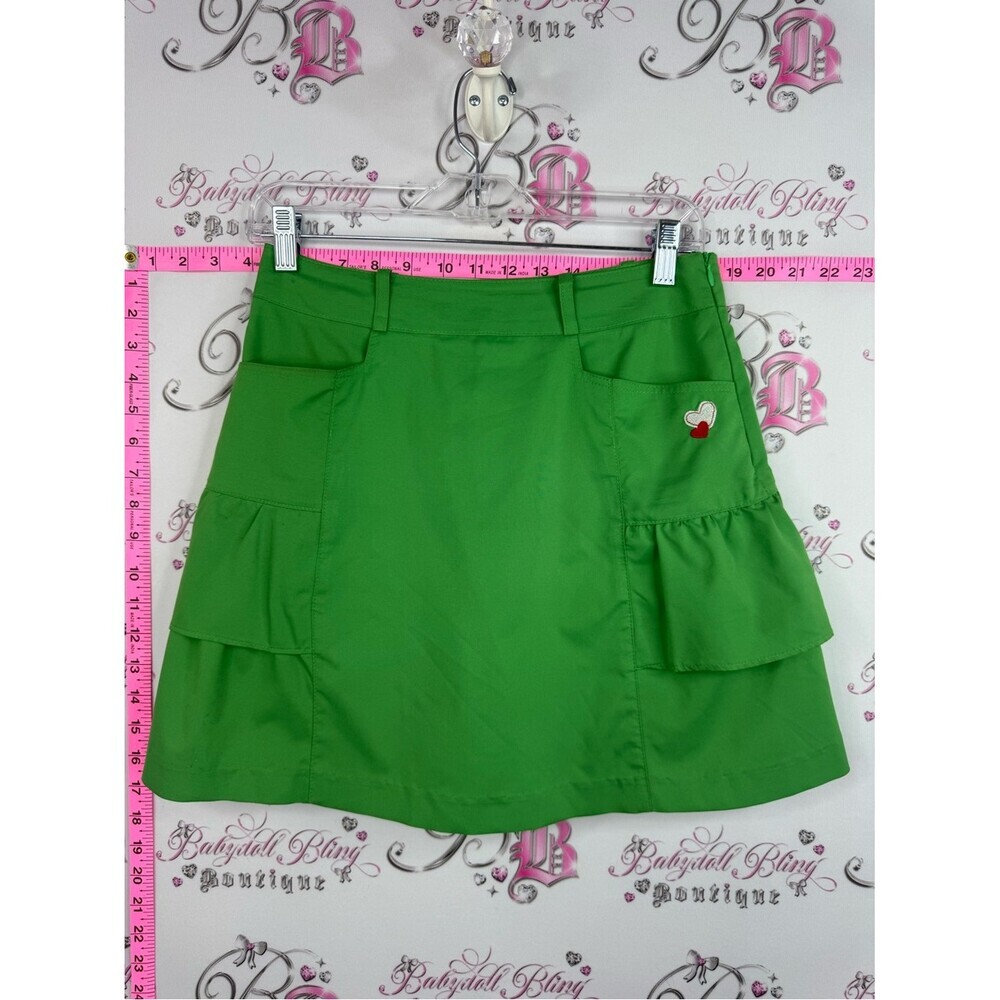 1988 vintage skirt Green Women’s Tiered Pocket Skirt vintage year 1988